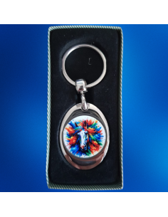 Motif Cheval multicolore