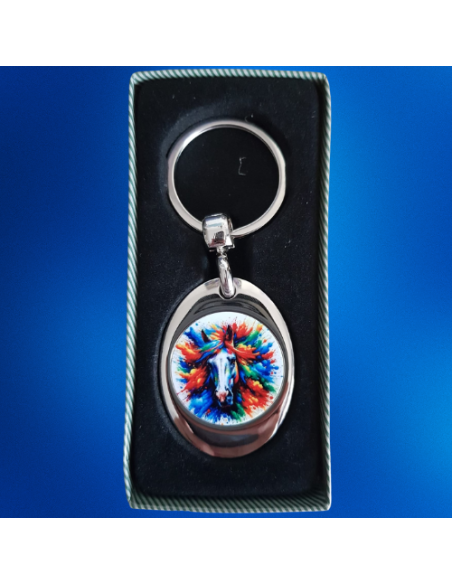 Motif Cheval multicolore