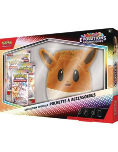 Coffret Pokémon EV8.5 - Évolutions Prismatiques | Produit Officiel avec 5 Boosters + Pochette Évoli
