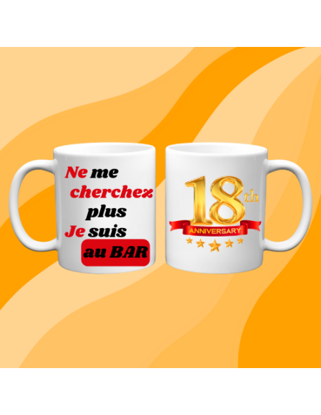 Mugs Anniversaire 18 ans