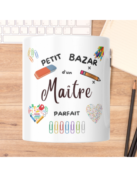 Pot à crayons pour Maître, Maîtresse, Atsem ou Nounou