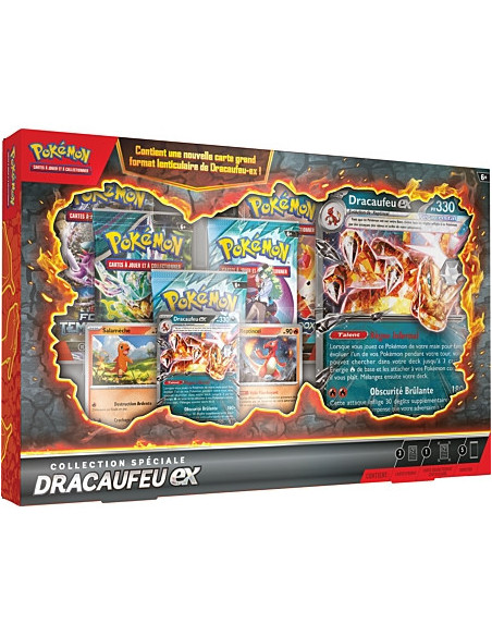 Pokémon  - Coffret - 5 boosters - Coffret Collection Spéciale - DRACAUFEU-EX