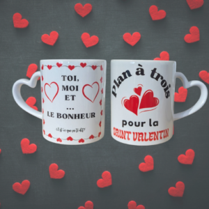 ❤️ Mug anse cœur humoristique Saint Valentin