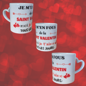 🥰 Mug Saint Valentin avec anse en forme de cœur ❤️